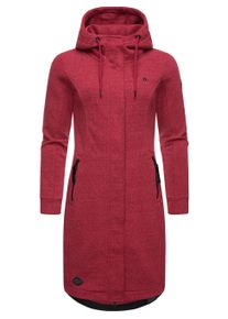 Kapuzensweatjacke Ragwear "Kurzmantel Letti Long", Damen, Gr. 3XL, pink (raspberry), Obermaterial: 54% Polyester PES. 41% Baumwolle CO. 5% Viskose CV., Sweatjacken Kapuzensweatjacke