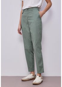 Chinohose Street One, Damen, Gr. 46, L&auml;nge 28, schwarz mint gr&uuml;n, Web, Obermaterial: 97% Baumwolle, 3% Elasthan. Futter: 100% Polyester, unifarben, regular fit lang, Hosen Chinohose, aus Twillstoff