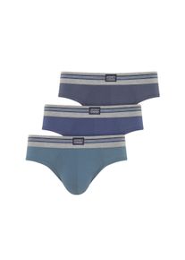 Slip Jockey "Slip Cotton Stretch Brief 3P 3er Pack", Herren, Gr. XL, blau, Obermaterial: 95% Baumwolle CO. 5% Elasthan EL., Unterhosen Slip