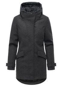 Wintermantel Ragwear "Wintermantel Petuja Felt YOUMODO", Damen, Gr. L, grau (dunkelgrau), Obermaterial: 100% Polyester PES. Obermaterial: Futter: 100% Polyester PES. 100% Polyester PES., M&auml;ntel Wintermantel