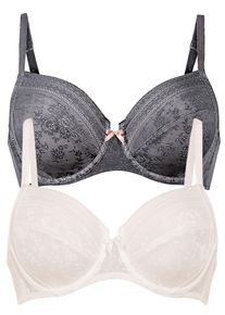 B&uuml;gel-BH Anita "2er Pack B&uuml;gel BH Fleur", Damen, Gr. 80, Cup B, bunt (anthrazit crystal), Spitze, Obermaterial: 87% Polyamid PA. 13% Elasthan EL., BHs B&uuml;gel-BH