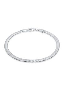 Armkette Kuzzoi "Armband Flach Elegant Schlangenkette Fischgr&auml;te 925 Silber" Gr. 230, silber, Armb&auml;nder, Herren, 230, Silber 925 (Sterlingsilber), Armkette