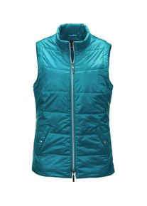 Kurzweste GOLDNER "Kurzgr&ouml;&szlig;e Leichte Steppweste mit Stehkragen", Damen, Gr. 24, blau (dunkelt&uuml;rkis), Obermaterial: 100% Polyamid PA., normal, Westen Kurzweste, Ohne