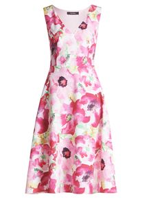 Cocktailkleid Vera Mont "Cocktailkleid mit Blumenprint", Damen, Gr. 42, EURO, bunt (cream, ros&eacute;), Obermaterial: 90% Polyester PES. 10% Elasthan EL., Kleider Cocktailkleid