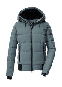 Steppjacke Killtec "KOW 12 WMN QLTD JCKT", Damen, Gr. 36, graublau, Obermaterial: 100% Polyester;Futter: 100% Polyester;F&uuml;llung: 100% Polyester, Jacken Steppjacke, Wasser- und windabweisende Damen Steppjacke mit Kapuze