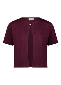 Strickjacke Cartoon "Shirtjacke kurzarm", Damen, Gr. 34, lila (lila, lila), Obermaterial: 76% Baumwolle CO. 24% Polyester PES., Strickjacken Strickjacke