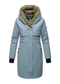 Kurzmantel Navahoo "Kurzmantel Snowelf", Damen, Gr. L, blau (powder blau), Obermaterial: 55% Nylon NY. 45% Baumwolle CO. Obermaterial: Futter: 100% Polyester PES. 100% Polyester PES., M&auml;ntel Kurzmantel