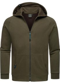 Kapuzensweatjacke Ragwear "Kapuzensweatjacke Zenway", Herren, Gr. M, gr&uuml;n (schwarz olive), Obermaterial: 70% Baumwolle CO. 30% Polyester PES., Sweatjacken Kapuzensweatjacke