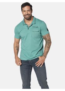 Poloshirt Jan Vanderstorm "Poloshirt STILTOR", Herren, Gr. L, blau (t&uuml;rkis), Obermaterial: 100% Baumwolle CO., Shirts Poloshirt