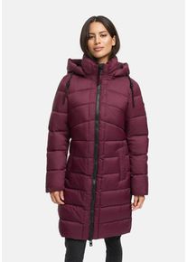 Winterjacke Marikoo "Marikoo Kaltn&auml;schen Damen Winter Steppmantel Jacke N075", Damen, Gr. XL, rot (wine), Obermaterial: 100% Polyester PES., Jacken Winterjacke