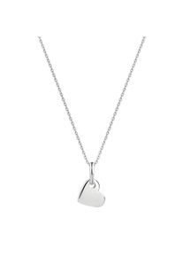 Kette mit Anh&auml;nger Firetti "Schmuck Geschenk Silber 925 Halsschmuck Halskette Ankerkette Herz", silberfarben, Halsketten, Damen, Silber 925 (Sterlingsilber), L: 45 B: 1,1mm, Kette mit Anh&auml;nger, B:1,1mm