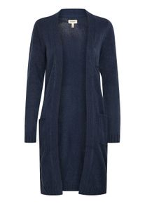 Strickjacke oxmo "Strickjacke OXCABBA", Damen, Gr. XS, blau (insignia b), Obermaterial: 100% Polyacryl PAN., Strickjacken Strickjacke