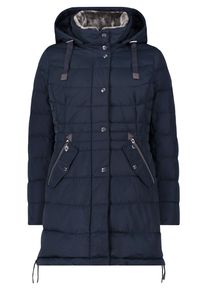 Steppjacke Gil Bret "Steppmantel mit Kunstfellkragen", Damen, Gr. 40, blau (dunkelblau), Obermaterial: 100% Polyester PES., Jacken Steppjacke