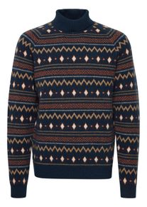 Rollkragenpullover Blend "Rollkragenpullover BHPullover", Herren, Gr. 3XL, blau (marineblaus), Obermaterial: 54% Polyester PES. 21% Polyacryl PAN. 12% Nylon NY. 10% Wolle WO. 3% Elasthan EL., Pullover Rollkragenpullover