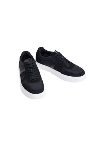 Sneaker Calvin Klein Jeans "CLASSIC CUPS LACE MIX EMB TONGUE", Herren, Gr. 41, schwarz, wei&szlig;, Leder, Lederimitat, Schuhe Sneaker, Schn&uuml;rschuh, Basket-Sneaker, Freizeitschuh in sportiver Optik