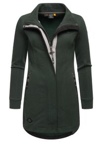 Kurzjacke Ragwear "Sweatjacke Letrice", Damen, Gr. M, gr&uuml;n (dunkelgr&uuml;n), Obermaterial: 65% Baumwolle CO. 35% Polyester PES. Futter: 65% Baumwolle CO. 35% Polyester PES., Jacken Kurzjacke