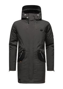 Wintermantel STONE HARBOUR "Wintermantel Ragaan", Herren, Gr. XL, grau (anthrazit), Obermaterial: 100% Polyester PES. Obermaterial: Futter: 100% Polyester PES. 100% Polyester PES., M&auml;ntel Wintermantel