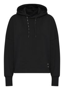 Kapuzenpullover oxmo "Hoodie OXSanni", Damen, Gr. XL, schwarz, Obermaterial: 55% Polyester PES. 45% Baumwolle CO., Pullover Kapuzenpullover