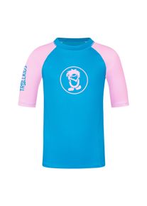Funktionsshirt Trollkids "KIDS KVALVIKA T", Kinder, Gr. 152, dynamic blau, candy pink, Obermaterial: 92% Polyester, 8% Elasthan, Shirts Funktionsshirt, f&uuml;r Kinder und Jugendliche, kurz&auml;rmlig, mit UV-Schutzfaktor 50+