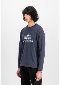 Longsleeve Alpha Industries "Basic Longsleeve BL", Herren, Gr. XL, blau (navy), Obermaterial: 100% Baumwolle, Shirts Longsleeve
