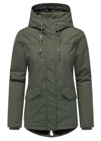 Winterjacke Ragwear "Winterjacke Parkker Warm YOUMODO", Damen, Gr. XXL, gr&uuml;n (schwarz olive), Obermaterial: 65% Polyester PES. 35% Baumwolle CO. Obermaterial: Futter: 100% Polyester PES. 100% Polyester PES., Jacken Winterjacke