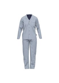 G&ouml;tzburg Schlafanzug G&Ouml;TZBURG "Pyjama", Herren, Gr. S, blau (blau, wei&szlig;), Obermaterial: 100% Baumwolle CO., Homewear-Sets Schlafanzug