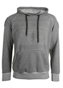 Kapuzensweatshirt Top Gun "Kapuzenpulli TG20201132", Herren, Gr. M, grau (anthrazit), Obermaterial: 65% Baumwolle CO. 35% Polyester COOLMAX PES(Coolmax)., Pullover Kapuzensweatshirt