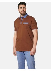 Poloshirt CHARLES COLBY "Poloshirt EARL WILLMER", Herren, Gr. L, braun (dunkelorange), Obermaterial: 100% Baumwolle CO., comfort fit normal, ohne Ausschnitt, Shirts Poloshirt