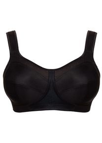 Sport-BH Ulla Dessous "Sport BH mit B&uuml;gel Kate", Damen, Gr. 105, Cup F, schwarz, Obermaterial: 50% Polyamid PA. 30% Polyester PES. 15% Elasthan EL. 3% Polyethylen PE. 2% Baumwolle CO., BHs Sport-BH