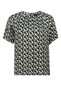 Schlupfbluse Betty Barclay "Schlupfbluse mit Rundhalsausschnitt", Damen, Gr. 38, bunt (dunkelblau, gr&uuml;n), Obermaterial: 100% Viskose CV., Blusen Schlupfbluse