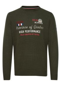 Strickfleece-Pullover FQ1924 "Strickpullover FQErlo", Herren, Gr. XL, gr&uuml;n (deep depths), Obermaterial: 50% Baumwolle CO. 50% Polyacryl PAN., Pullover Strickfleece-Pullover
