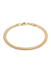 Armkette Kuzzoi "Armband Flach Elegant Schlangenkette Fischgr&auml;te 925 Silber" Gr. 230, gold, Armb&auml;nder, Herren, 230, Silber 925 (Sterlingsilber), Armkette