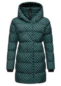Steppmantel Ragwear "Steppmantel Niara Print", Damen, Gr. XS, gr&uuml;n (ocean gr&uuml;n), Obermaterial: 100% Polyester PES. Obermaterial: Futter: 100% Polyester PES. 100% Polyester PES., M&auml;ntel Steppmantel