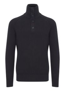 Troyer Casual Friday "Troyer CFKRISTIAN 0162 ribbed high neck knit", Herren, Gr. L, blau (schwarz navy), Grobstrick, Obermaterial: 100% Baumwolle CO., unifarben, Basic, normal, Pullover Troyer