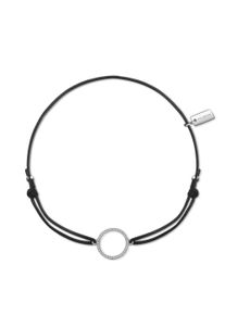 Armband AILORIA "Armband schwarz/silber LAURE", silber, Armb&auml;nder, Damen, Armband