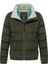 Cordjacke Ragwear "Cordjacke Uxia", Damen, Gr. L, gr&uuml;n (schwarz olive), Obermaterial: 100% Baumwolle CO. Obermaterial: Futter: 100% Polyester PES. 100% Polyester PES., Jacken Cordjacke