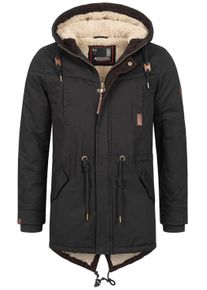 Winterjacke Alessandro Salvarini "A. Salvarini Herren Winterparka AS280", Damen, Gr. 3XL, schwarz, Obermaterial: 100% Baumwolle CO., Jacken Winterjacke