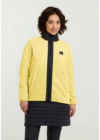Fleecejacke Jack Wolfskin "SUMETRO FZ W", Damen, Gr. S (36), lemonice, Obermaterial: 100% Polyester. Futter: 100% Polyester, Jacken Fleecejacke