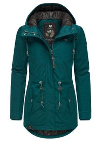 Wintermantel Ragwear "Winterjacke Monadis Black Label", Damen, Gr. 3XL, gr&uuml;n (dunkelgr&uuml;n22), Obermaterial: 65% Polyester PES. 35% Baumwolle CO. Obermaterial: Futter: 100% Polyester PES. 100% Polyester PES., M&auml;ntel Wintermantel