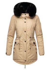 Wintermantel Navahoo "Wintermantel Sweety Deluxe", Damen, Gr. L, grau (taupe), Obermaterial: 60% Baumwolle CO. 40% Nylon NY. Obermaterial: Futter: 100% Polyester PES. 100% Polyester PES., M&auml;ntel Wintermantel