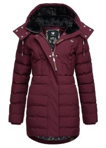 Kurzmantel Ragwear "Kurzmantel Ashanta", Damen, Gr. XXL, rot (wine rot), Obermaterial: 100% Polyester PES. Obermaterial: Futter: 100% Polyester PES. 100% Polyester PES., M&auml;ntel Kurzmantel