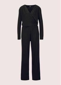 Madeleine Mode Overall MADELEINE "Overall Overall", Damen, Gr. 42, N-Gr, schwarz (schwarz, silberfarben), Obermaterial: 82% Viskose CV. 18% metallisierte Fasern MTF., Overalls Overall