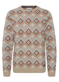 Strickfleece-Pullover Blend "Strickpullover BHPullover", Herren, Gr. XL, braun (crockery), Obermaterial: 85% Polyacryl PAN. 15% Wolle WO., Pullover Strickfleece-Pullover