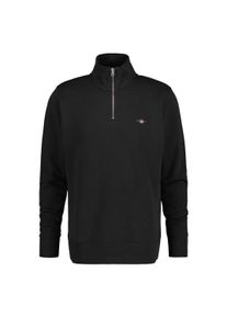 Sweatshirt Gant "Sweatshirt Regular Shield Half Zip Sweat", Herren, Gr. XL, schwarz, Obermaterial: 87% Baumwolle CO. 13% Polyester PES., Sweatshirts Sweatshirt