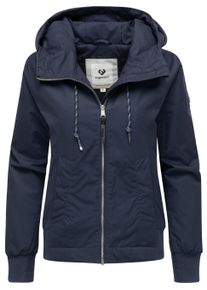 Outdoorjacke Ragwear "Outdoorjacke Lumie YOUMODO", Damen, Gr. M, blau (navy), Obermaterial: 65% Polyester PES. 35% Baumwolle CO. Obermaterial: Futter: 100% Polyester PES. 100% Polyester PES., Jacken Outdoorjacke