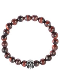 Adelia&acute;s Kettenanh&auml;nger ADELIA&acute;S "Unisex Anh&auml;nger &iquest; Totenkopfanh&auml;nger aus Edelstahl mit Tigerauge", braun, Schmuckanh&auml;nger, Damen, Edelstahl, Kettenanh&auml;nger