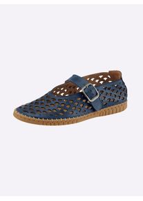 Slipper Gemini, Damen, Gr. 36, royalblau, Glattleder, Schuhe Slipper