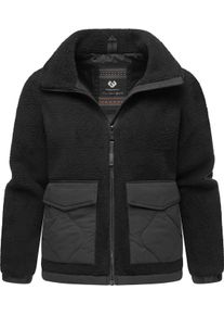 Kapuzensweatjacke Ragwear "Pl&uuml;schjacke Arctika", Damen, Gr. XXL, schwarz, Obermaterial: 100% Polyester PES. Futter: 100% Polyester PES., Sweatjacken Kapuzensweatjacke