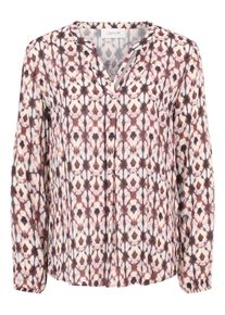 Klassische Bluse Cartoon "Blusenshirt mit Muster", Damen, Gr. 36, pink (violett, rosa), Obermaterial: 100% Viskose CV., Blusen Klassische Bluse