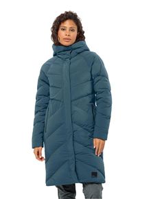 Daunenmantel Jack Wolfskin "MARIENPLATZ COAT W RDS", Damen, Gr. XXL (48), blau (aluminiumblau), Obermaterial: 87% Polyamid, 13% sonstige Fasern. Futter: 100% Polyester. F&uuml;llung: 90% Entendaune, 10% sonstige Fasern, M&auml;ntel Daunenmantel